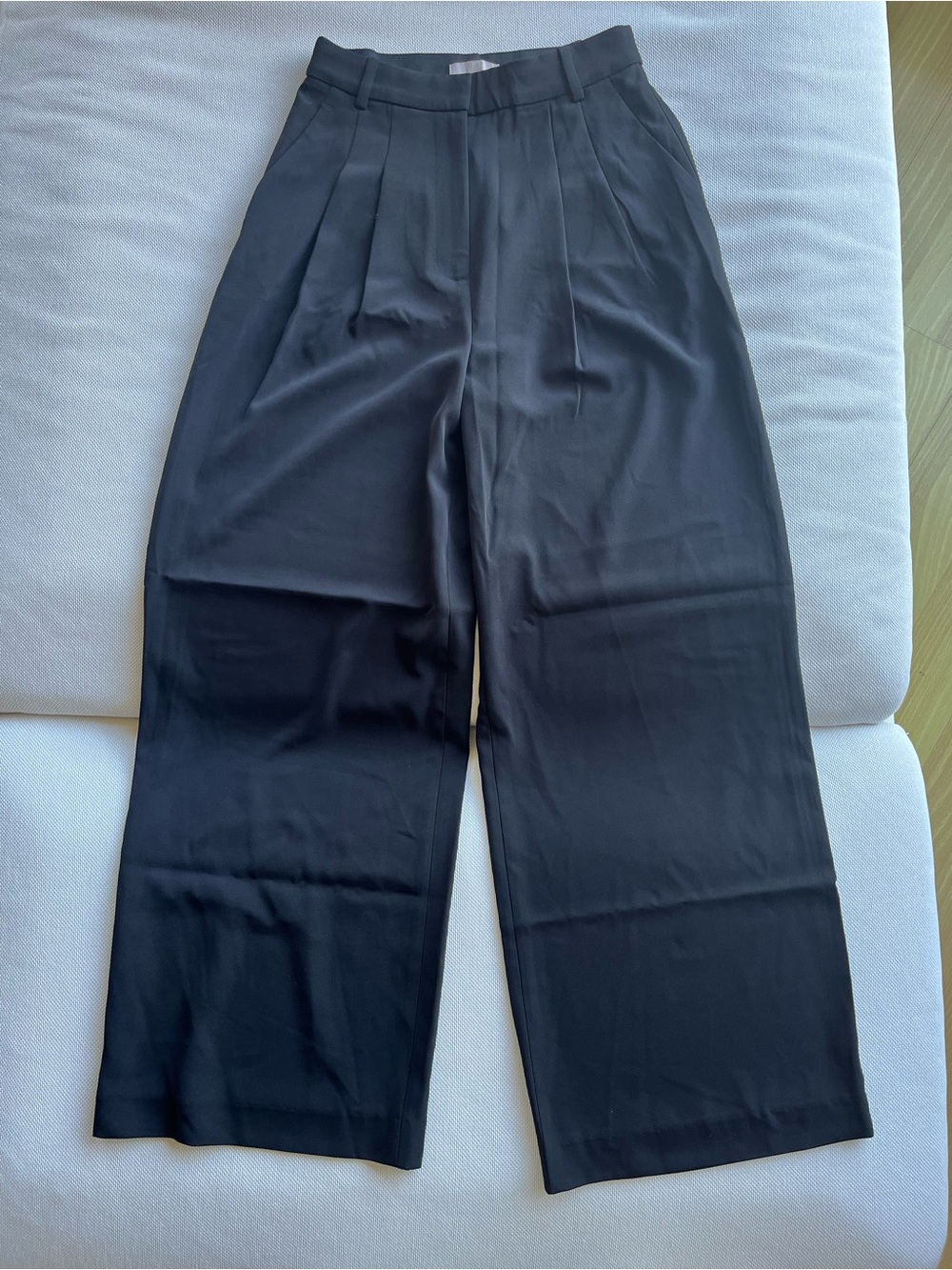 H&M black high rise wide leg dress pants XS